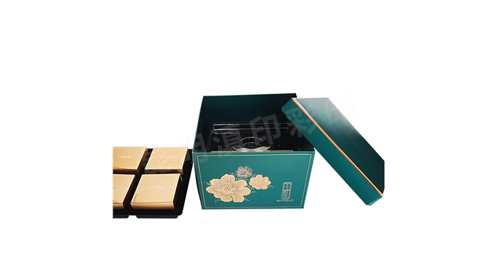月饼白卡纸盒双层8个装正方形