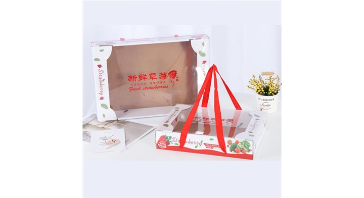 草莓透片手提纸箱包装